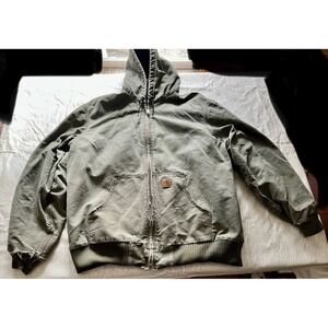 Carhartt J130 ARQ Sandstone Active Jacket Army Green XL Tall Thrashed Workwear